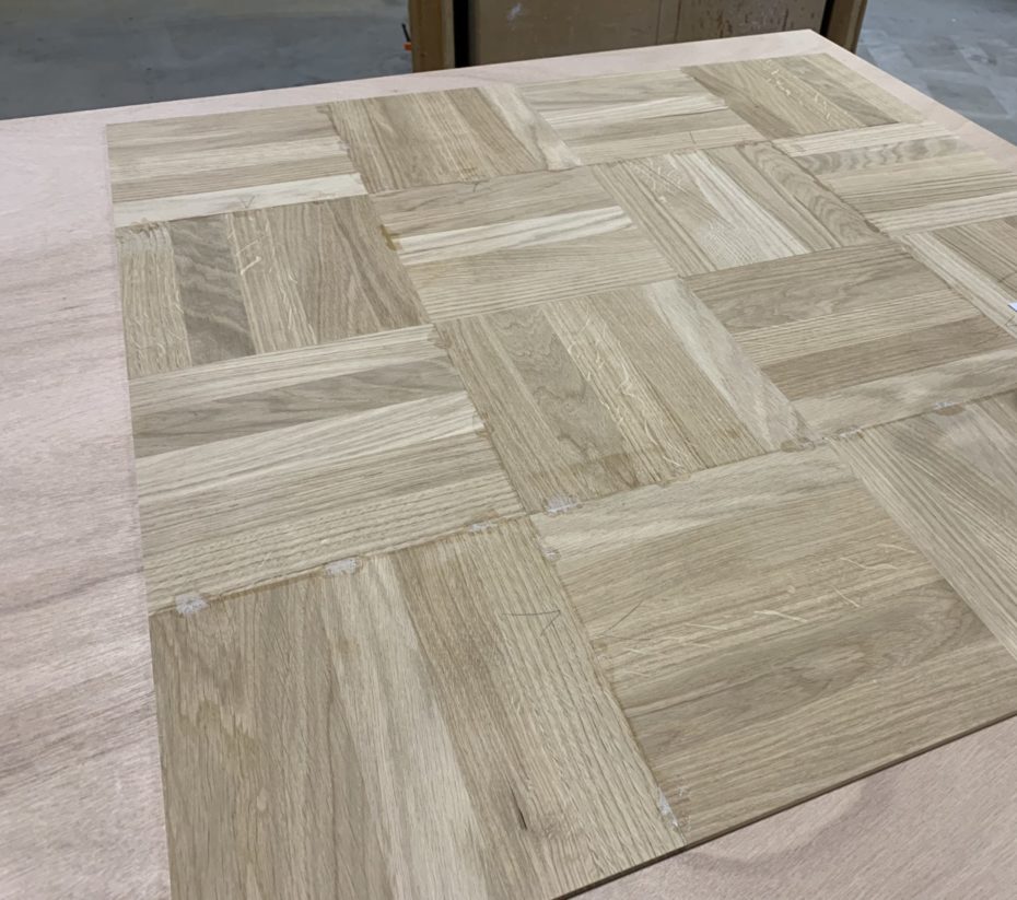 Assemblage du plateau en bois